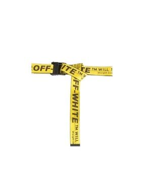 Off-White Yellow Logo Tape Belt